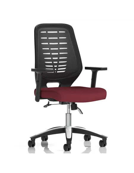 Dynamic Relay Task Operator Chair Bespoke Colour Black Back Ginseng Chilli With Height Adjustable Arms KCUP2070