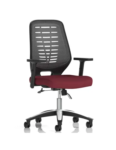Dynamic Relay Task Operator Chair Bespoke Colour Silver Back Ginseng Chilli With Height Adjustable Arms KCUP2078