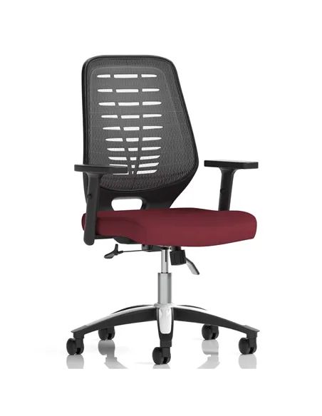 Dynamic Relay Task Operator Chair Bespoke Colour Silver Back Ginseng Chilli With Height Adjustable Arms KCUP2078