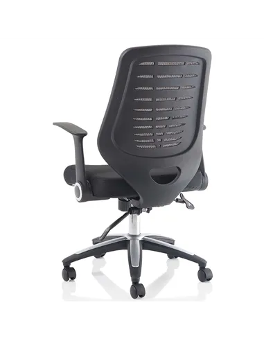 Dynamic Relay Task Operator Chair Airmesh Seat Black Back With Folding Arms OP000115