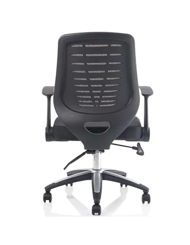 Dynamic Relay Task Operator Chair Airmesh Seat Black Back With Folding Arms OP000115