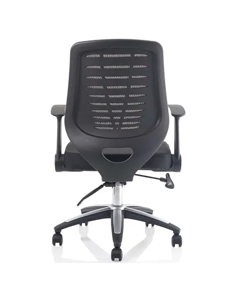 Dynamic Relay Task Operator Chair Airmesh Seat Black Back With Folding Arms OP000115