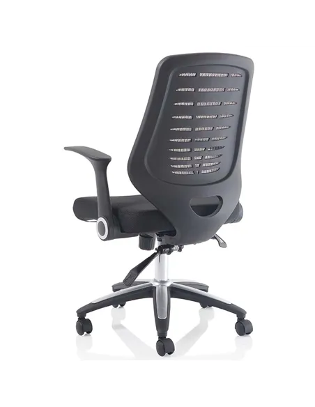 Dynamic Relay Task Operator Chair Airmesh Seat Silver Back With Folding Arms OP000116