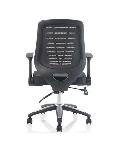 Dynamic Relay Task Operator Chair Airmesh Seat Silver Back With Folding Arms OP000116