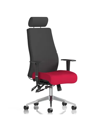 Dynamic Onyx Posture Office Chair Bespoke Colour Seat With Headrest Bergamot Cherry KCUP0417