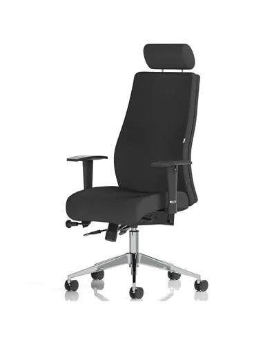 Dynamic Onyx Posture Office Chair Bespoke Colour Seat With Headrest Ginseng Chilli KCUP0422