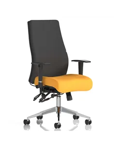 Dynamic Onyx Posture Office Chair Bespoke Colour Seat Without Headrest Senna Yellow KCUP0429