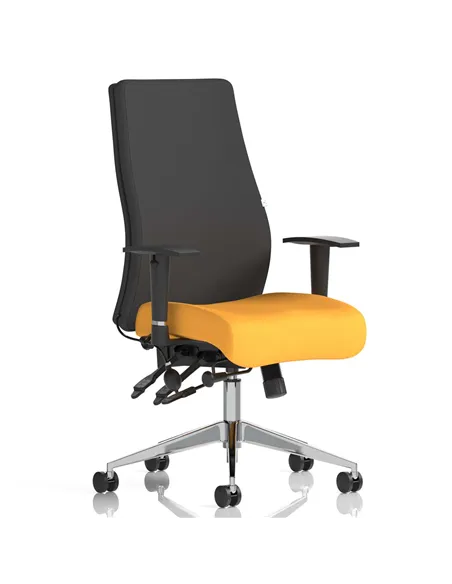 Dynamic Onyx Posture Office Chair Bespoke Colour Seat Without Headrest Senna Yellow KCUP0429