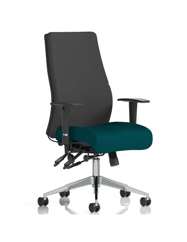 Dynamic Onyx Posture Office Chair Bespoke Colour Seat Without Headrest Maringa Teal KCUP0431