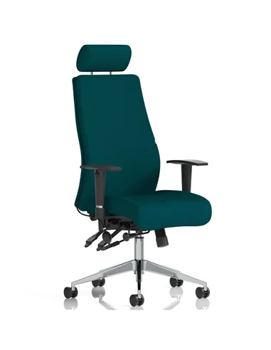 Dynamic Onyx Posture Office Chair Bespoke Colour With Headrest Maringa Teal KCUP0439