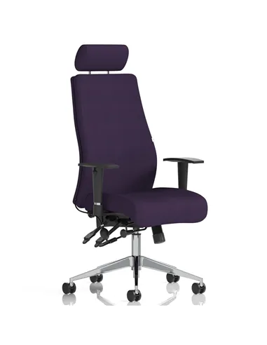 Dynamic Onyx Posture Office Chair Bespoke Colour With Headrest Tansy Purple KCUP0440