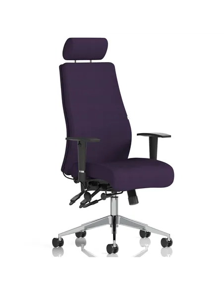Dynamic Onyx Posture Office Chair Bespoke Colour With Headrest Tansy Purple KCUP0440