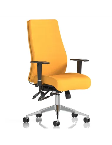 Dynamic Onyx Posture Office Chair Bespoke Colour Without Headrest Senna Yellow KCUP0445