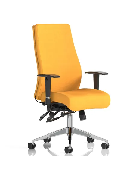 Dynamic Onyx Posture Office Chair Bespoke Colour Without Headrest Senna Yellow KCUP0445