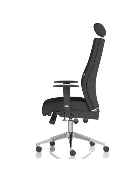 Dynamic Onyx Ergo Posture Desk Chair Black Fabric With Headrest With Arms OP000094