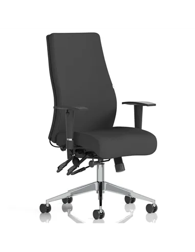 Dynamic Onyx Ergo Posture Desk Chair Black Fabric Without Headrest With Arms OP000095