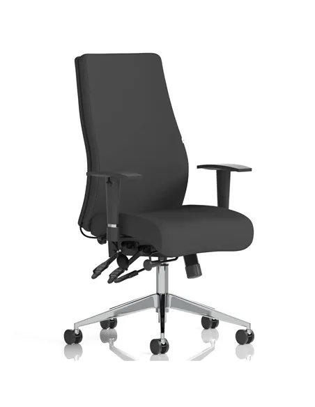 Dynamic Onyx Ergo Posture Desk Chair Black Fabric Without Headrest With Arms OP000095