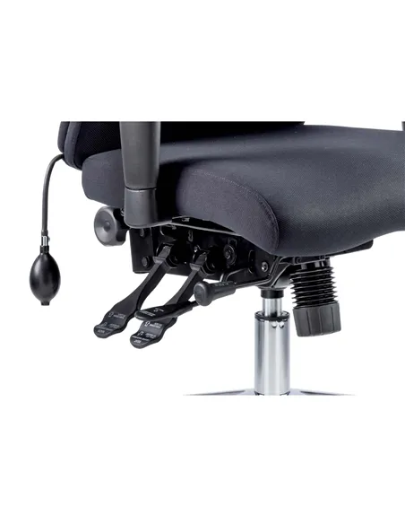 Dynamic Onyx Ergo Posture Desk Chair Black Fabric Without Headrest With Arms OP000095