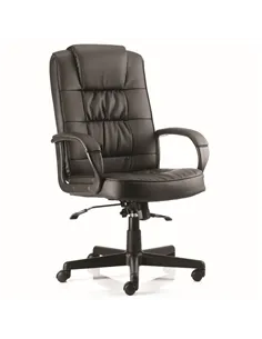 Dynamic Moore Executive Office Chair Black Leather With Arms EX000050