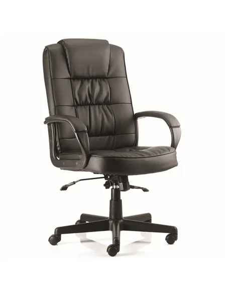 Dynamic Moore Executive Office Chair Black Leather With Arms EX000050