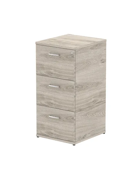 Dynamic Impulse 3 Drawer Filing Cabinet Grey Oak I003242