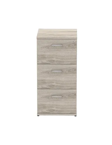 Dynamic Impulse 3 Drawer Filing Cabinet Grey Oak I003242