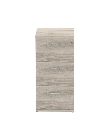 Dynamic Impulse 3 Drawer Filing Cabinet Grey Oak I003242