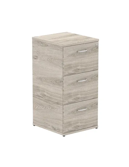 Dynamic Impulse 3 Drawer Filing Cabinet Grey Oak I003242