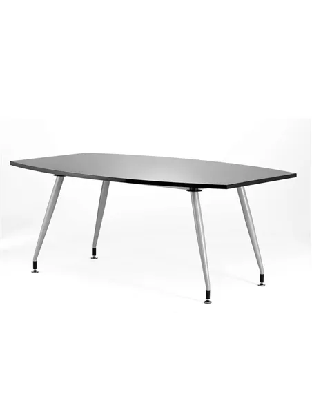 Dynamic High Gloss 1800mm Writable Boardroom Table Black Top I003056