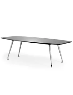 Dynamic High Gloss 2400mm Writable Boardroom Table Black Top I003058