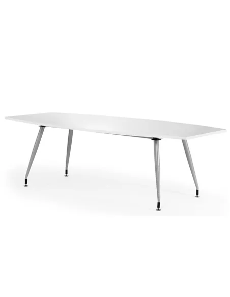 Dynamic High Gloss 2400mm Writable Boardroom Table White Top I003059