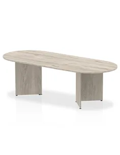 Dynamic Impulse 2400mm Boardroom Table Grey Top Arrowhead Leg I003278