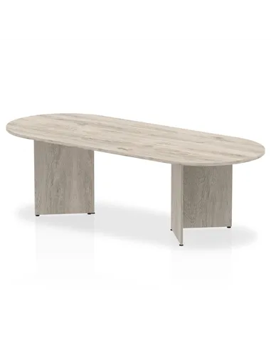 Dynamic Impulse 2400mm Boardroom Table Grey Top Arrowhead Leg I003278