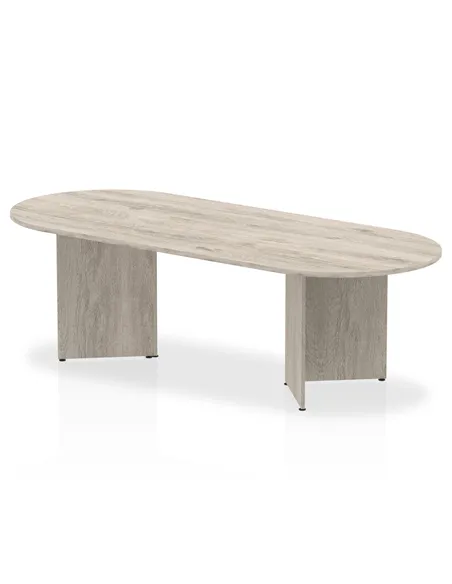 Dynamic Impulse 2400mm Boardroom Table Grey Top Arrowhead Leg I003278