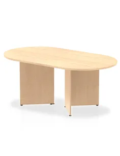 Dynamic Impulse 1800mm Boardroom Table Maple Top Arrowhead Leg I003406