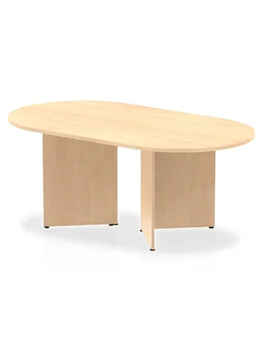 Dynamic Impulse 1800mm Boardroom Table Maple Top Arrowhead Leg I003406