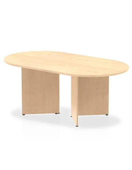 Dynamic Impulse 1800mm Boardroom Table Maple Top Arrowhead Leg I003406