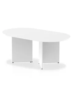 Dynamic Impulse 1800mm Boardroom Table White Top Arrowhead Leg I003408