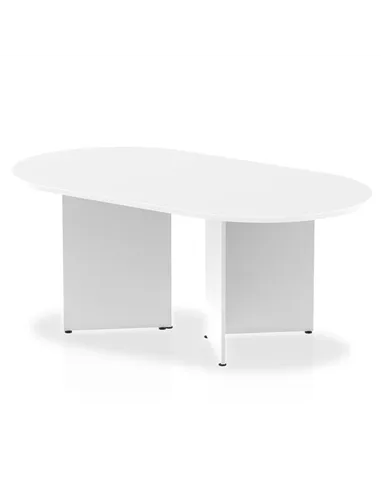 Dynamic Impulse 1800mm Boardroom Table White Top Arrowhead Leg I003408