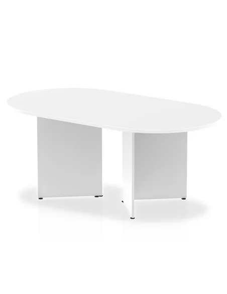 Dynamic Impulse 1800mm Boardroom Table White Top Arrowhead Leg I003408