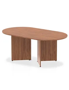 Dynamic Impulse 1800mm Boardroom Table Walnut Top Arrowhead Leg I003409