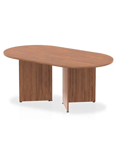 Dynamic Impulse 1800mm Boardroom Table Walnut Top Arrowhead Leg I003409