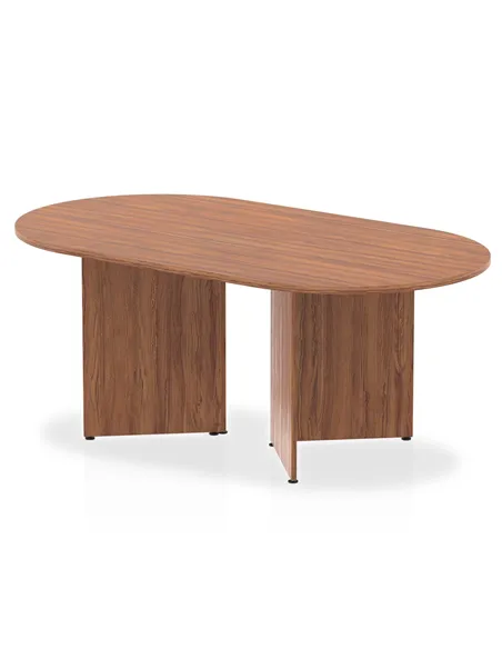 Dynamic Impulse 1800mm Boardroom Table Walnut Top Arrowhead Leg I003409