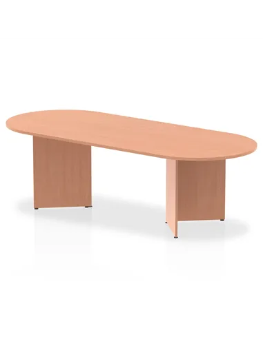 Dynamic Impulse 2400mm Boardroom Table Beech Top Arrowhead Leg I003410