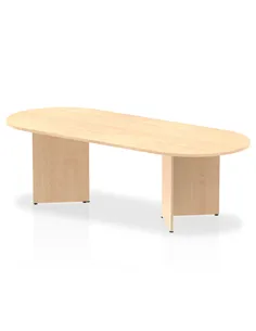 Dynamic Impulse 2400mm Boardroom Table Maple Top Arrowhead Leg I003411