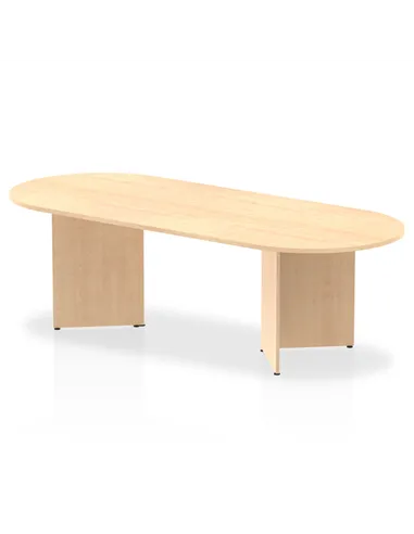 Dynamic Impulse 2400mm Boardroom Table Maple Top Arrowhead Leg I003411