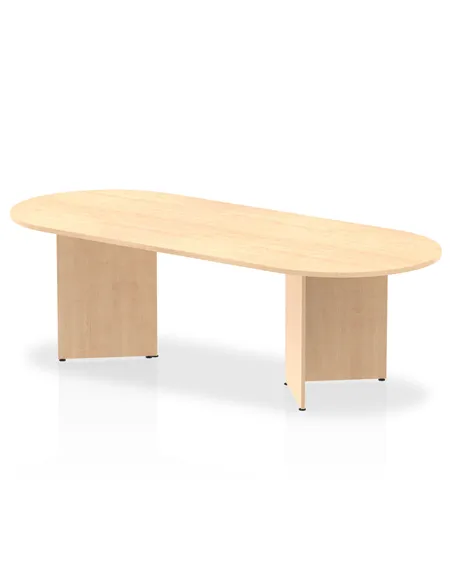 Dynamic Impulse 2400mm Boardroom Table Maple Top Arrowhead Leg I003411