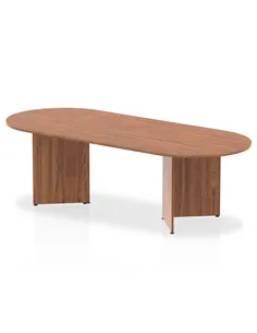 Dynamic Impulse 2400mm Boardroom Table Walnut Top Arrowhead Leg I003414