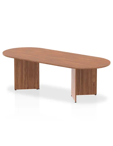 Dynamic Impulse 2400mm Boardroom Table Walnut Top Arrowhead Leg I003414