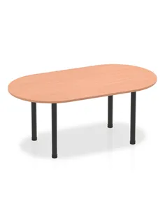 Dynamic Impulse 1800mm Boardroom Table Beech Top Black Post Leg I004176
